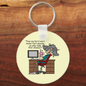 Porte-clés Pourquoi humour de dur labeur d'occasion (Recto)