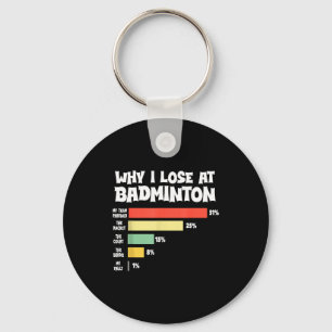 Porte-clés Pourquoi je perds au badminton Excuses drôles Shut
