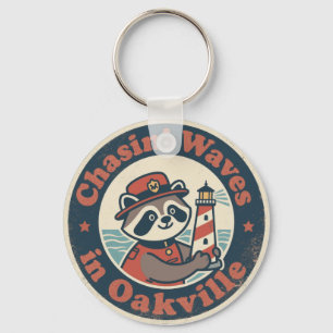 Porte-clés Poursuivre les vagues à Oakville Fun Raccoon Mount