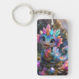 Porte-clés Pousse de cristal – Fantaisie de dragon de cristal