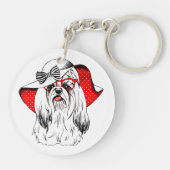 Porte-clés Pousse de mode de Yorkie (Dos)