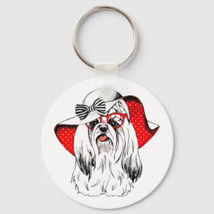 Porte-clés Pousse de mode de Yorkie