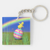 Porte-clés Poussin mignon de bébé sur l'oeuf de pâques (Dos)