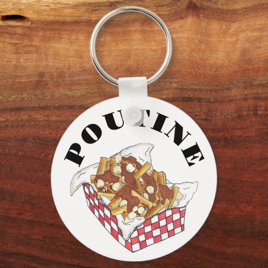 Porte-clés Poutine Québec Canada Aliments canadiens Fries fra (Verso)