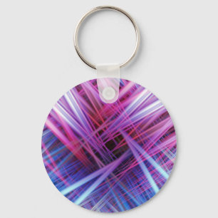 Porte-clés Poutres violettes et bleues motif