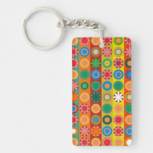 Porte-clés Pouvoir des fleurs en rangées