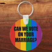 PORTE-CLÉS POUVONS-NOUS VOTER SUR VOTRE MARIAGE ? (Recto)