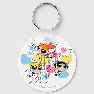 Porte-clés Powerpuff Girls Townsville Pattern