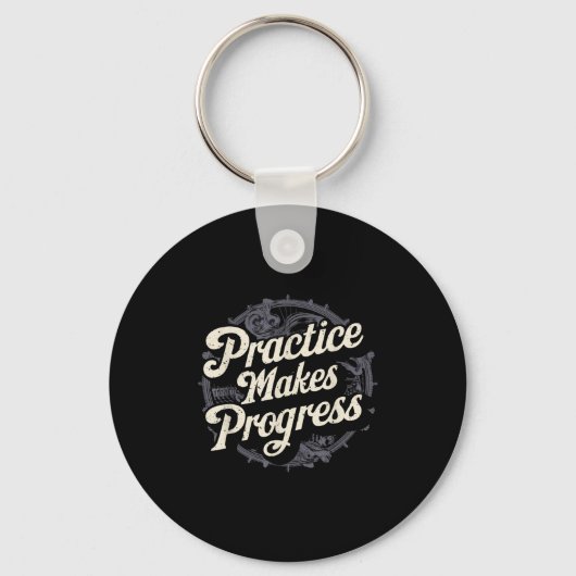 Porte-clés Practice Makes Progress Shirt Over Perfection Moti (Recto)