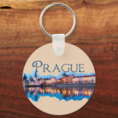 Porte-clés Prague : Skyline du soir (Recto)