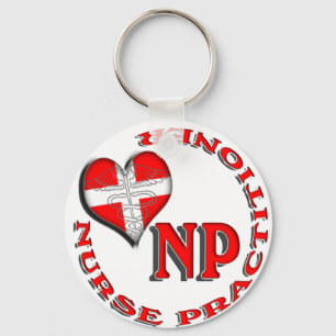 PORTE-CLÉS PRATICIENNE CIRCULAIRE D'INFIRMIÈRE DE LOGO DU NP