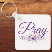 Porte-clés Pray Inspiration Devis Flower (Recto)