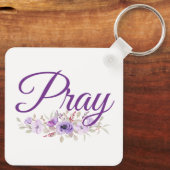 Porte-clés Pray Inspiration Devis Flower (Verso)