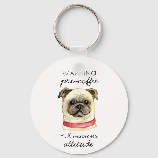 Porte-clés Pré café Pugnacious Attitude avec Carlin (Recto)