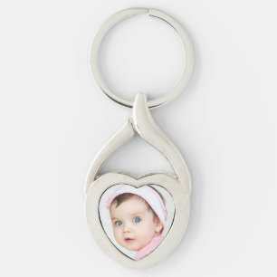 Porte-clés Precieux bébé fille argent coeur keychain cadeau m