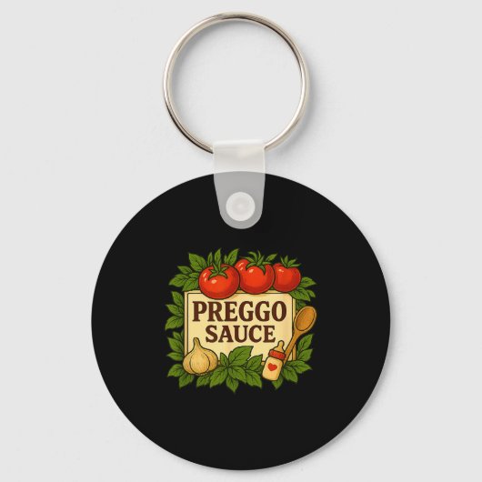Porte-clés Preggo Sauce Costume Funny Pregnancy Announcement  (Recto)
