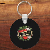Porte-clés Pregnancy Announcement Prego Pasta Sauce Funny Pre (Recto)