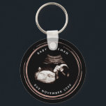 Porte-clés Pregnancy Pink Glitter Sonogram Ultrasound Photo<br><div class="desc">Pregnancy Baby Sonogram Ultrasound Photo New Mom keychain Can be fully customized to suit your needs. © Gorjo Designs. Made for you via the Zazzle platform. // Note: photo used is a placeholder image only. You will need to replace with your own photo before ordering/ printing. If you need help...</div>
