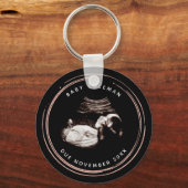 Porte-clés Pregnancy Pink Glitter Sonogram Ultrasound Photo (Recto)
