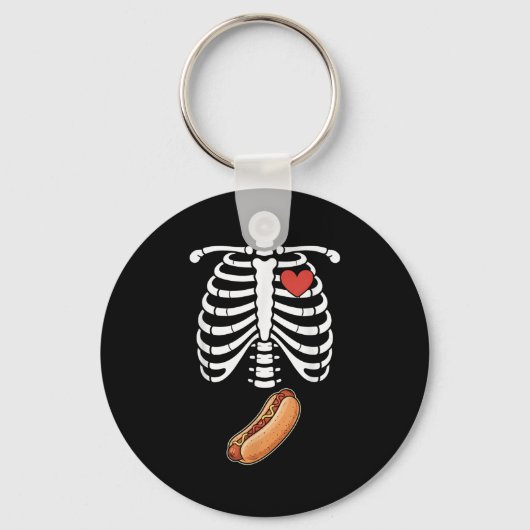 Porte-clés Pregnancy Skeleton Hotdog Belly Bump Rib Cage Hall (Recto)