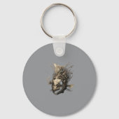 Porte-clés Prehistoric Fish Skull Grunge Dark Art (Recto)