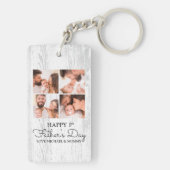 Porte-clés Premier anniversaire de papa bébé photo collage (Dos)