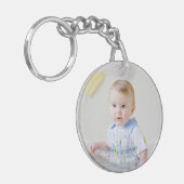 Porte-clés Premier anniversaire Modèle photo personnalisé (Devant gauche)