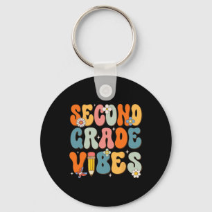 Porte-clés Premier Jour De L'École Vibes De Deuxième Année De