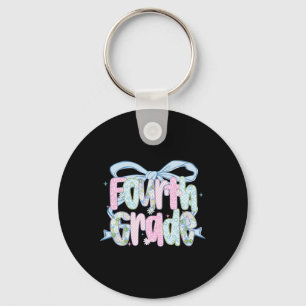 Porte-clés Premier jour de quatrième année bouquet floral pou