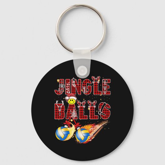Porte-clés Premier Noël Comme Papa Jingle Volleyball Papa Onc (Recto)