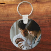 Porte-clés Premier Noël en famille de trois (Verso)