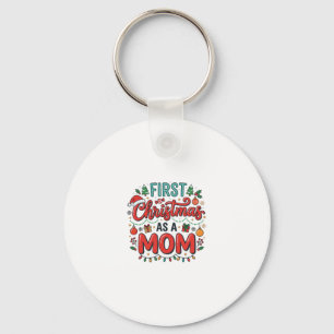 Porte-clés Premier Noël en tant que maman, design de vacances