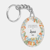 Porte-clés Premier Noël Personnalisé En Tant Que Grand-Parent (Devant gauche)