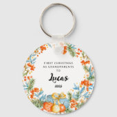 Porte-clés Premier Noël Personnalisé En Tant Que Grand-Parent (Recto)
