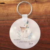 Porte-clés Premier Noël, Vacances aux Cerfs (Recto)