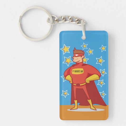 Porte-clés Premier superhéros de Fête des pères (Devant)