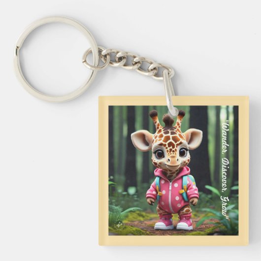 Porte-clés "Première Escapade de la Giraffe" (Devant)