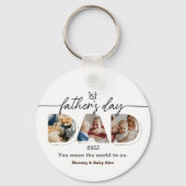 Porte-clés Première Fête des pères 3 Photos Collage (Verso)