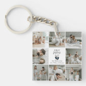 Porte-clés Première Fête des pères - Empreintes bébé et Coeur (Devant)