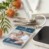 Porte-clés Première Fête des pères en Papa Blue 2 Porte - clé (Devant droit)