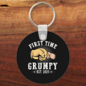 Porte-clés Première Fête des pères Grumpy Est 2025 Bientôt (Recto)
