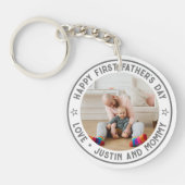 Porte-clés Première Fête des pères Papa Fils Fille Photo pers (Devant)