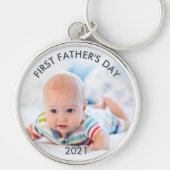Porte-clés Première Fête des pères personnalisée Année papa e (Devant)