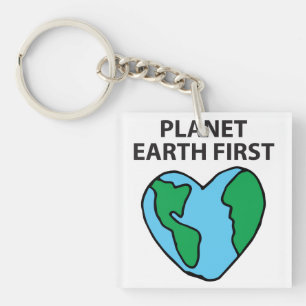 Porte-clés Première Icône écologique Joyeuse Clipart terrestr