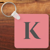 Porte-clés Première lettre | Monogram Modern Stylish Trendy (Recto)