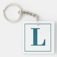 Première lettre | Teal Monogram Modern Stylish Coo