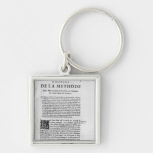 Porte-clés Première page de "Discours de la Methode" par Ren