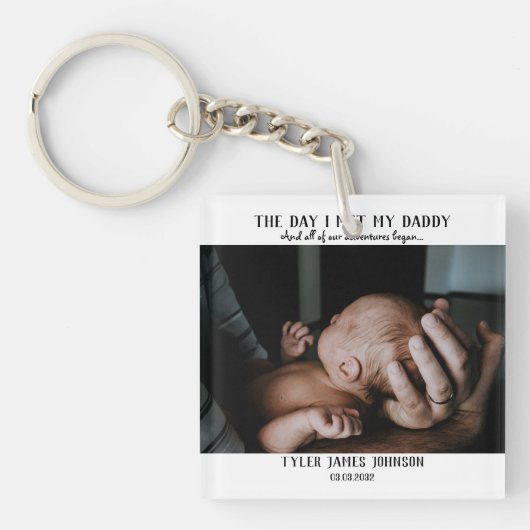 Porte-clés Première photo de Fête des pères (Devant)
