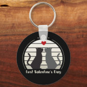 Porte-clés Première Saint Valentin  (Recto)