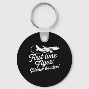 Porte-clés Première vol en avion en famille Enfants en premiè